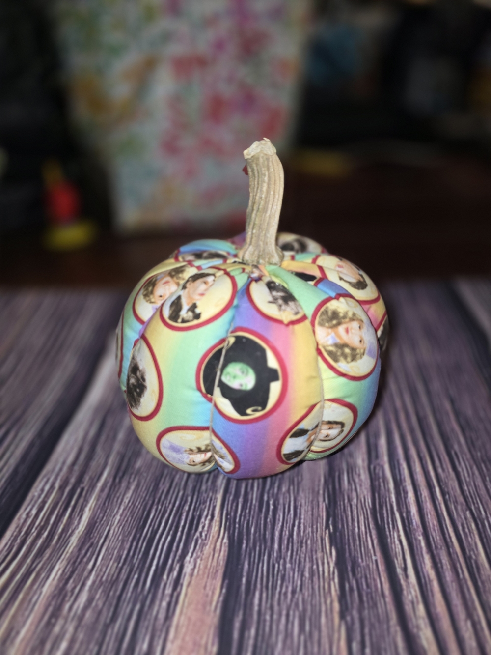 Wizard Of OZ Multicolor Photo Collage Decorative Pumpkin